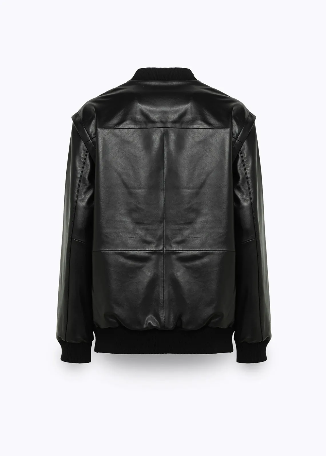 OVERSIZED LEATHER BOMBER JACKET