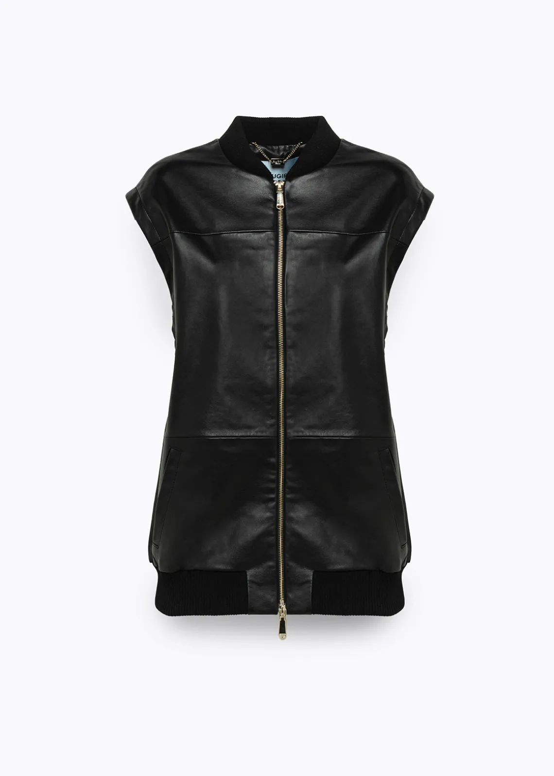 OVERSIZED LEATHER BOMBER JACKET