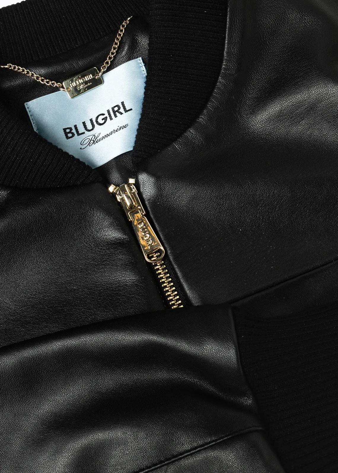 OVERSIZED LEATHER BOMBER JACKET