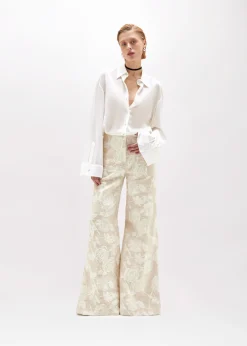 OVERSIZED SHIRT IN RUFFLED SILK