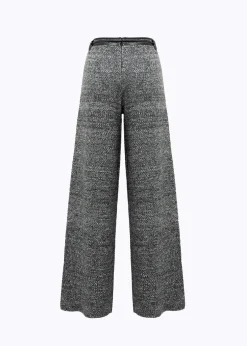 PANTS IN BOUCLÉ YARN WITH BELT