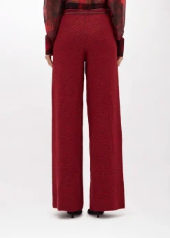 PANTS IN BOUCLÉ YARN WITH BELT