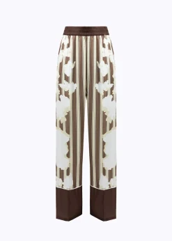 PANTS IN STRIPED SATIN