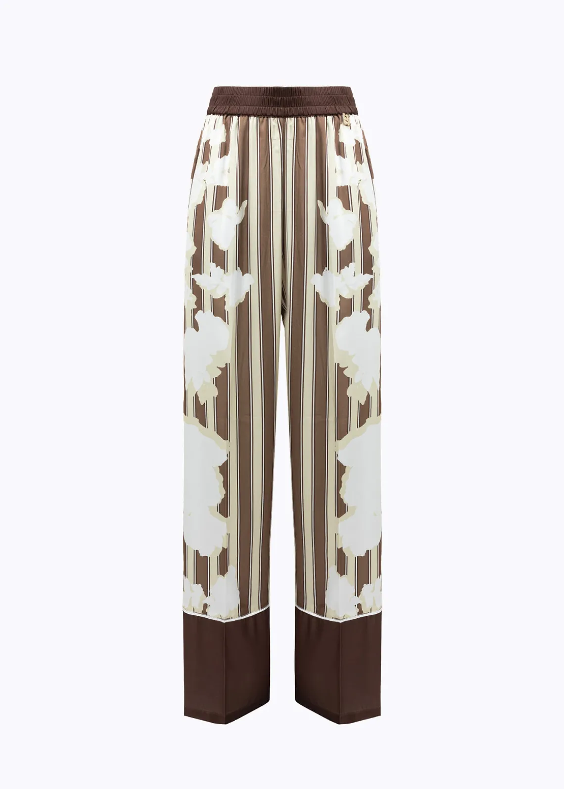 PANTS IN STRIPED SATIN