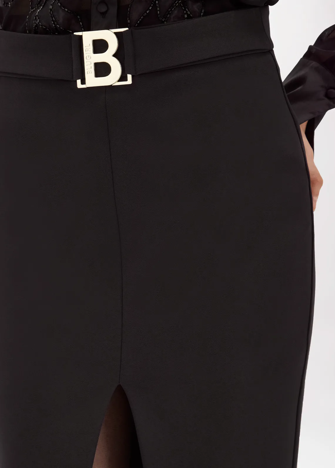 PENCIL SKIRT IN STRETCH CRÊPE