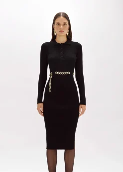 POLO MIDI DRESS WITH BELT