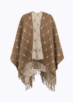 PONCHO WITH ALL-OVER LOGO