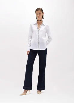 POPLIN SHIRT WITH CRYSTALS
