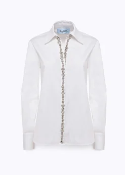 POPLIN SHIRT WITH CRYSTALS