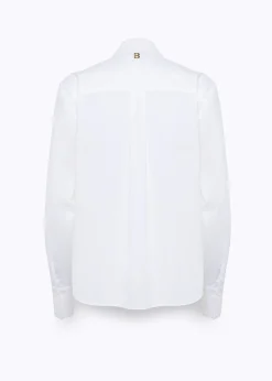 POPLIN SHIRT WITH FLORAL PATCH DETAILS
