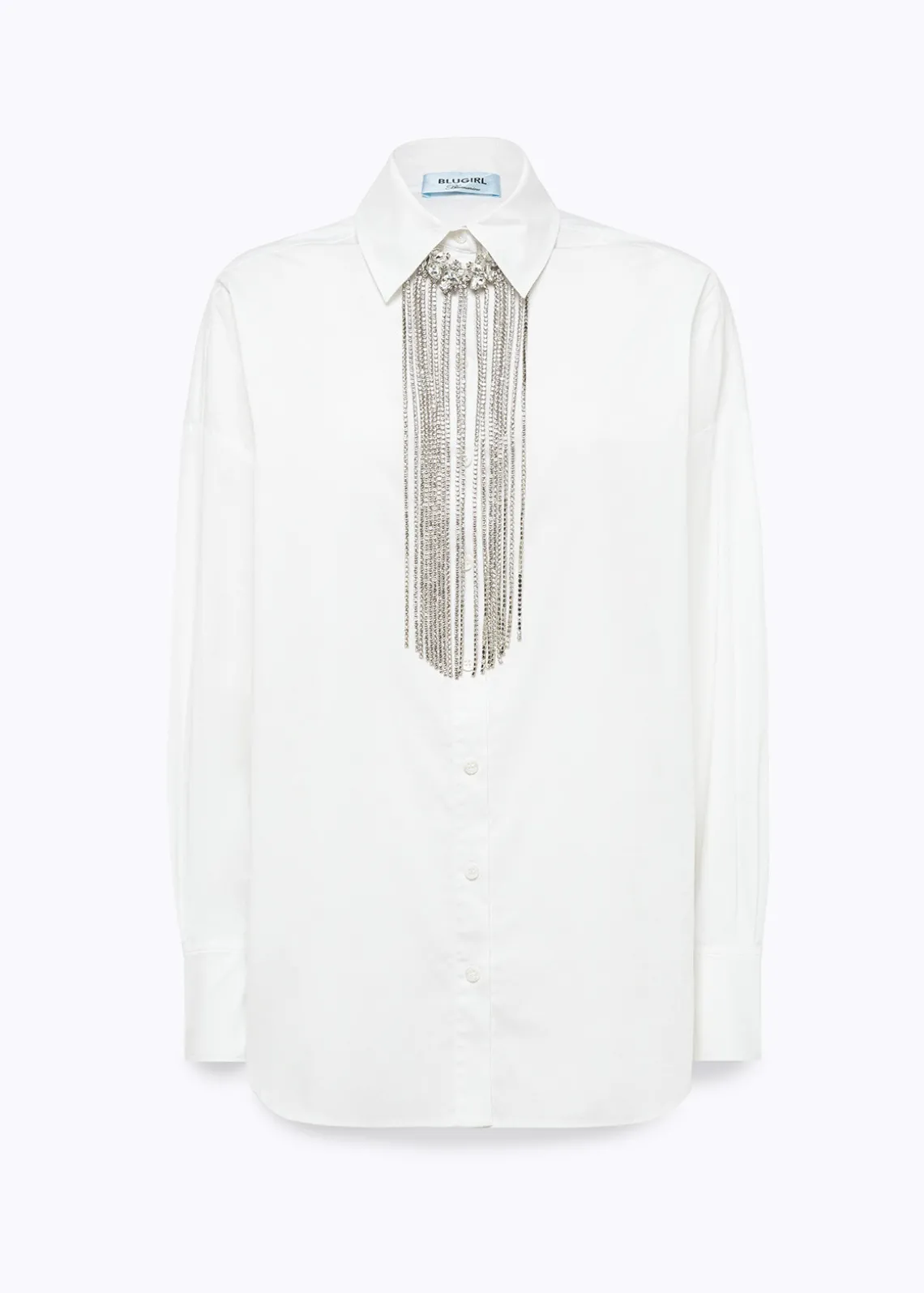 POPLIN SHIRT WITH NECKLACE