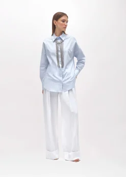 POPLIN SHIRT WITH NECKLACE
