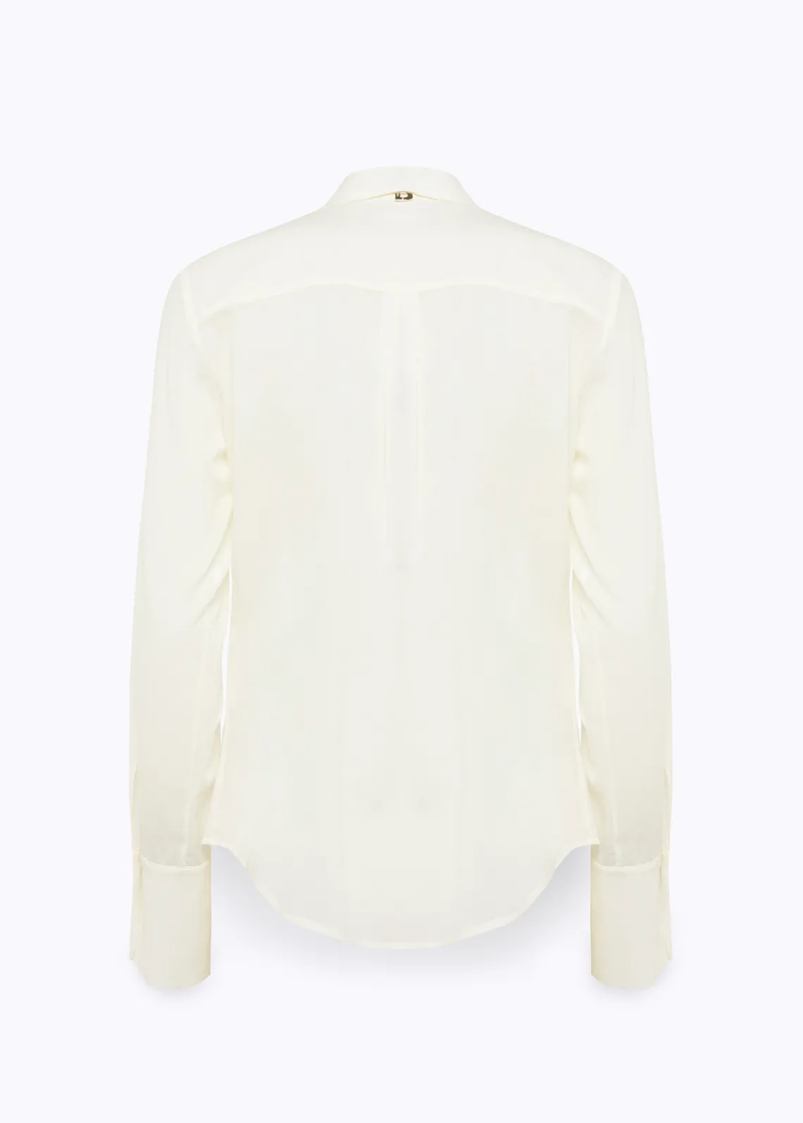 REGULAR SHIRT IN RUFFLED SILK