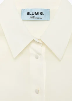 REGULAR SHIRT IN RUFFLED SILK