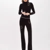 REGULAR SWEATER WITH TULLE ROSES