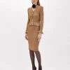 RIBBED CARDIGAN WITH LOGO BELT