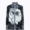 ROSE PRINT SATIN SHIRT
