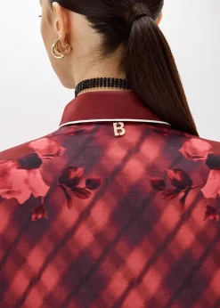 ROSE PRINT SATIN SHIRT