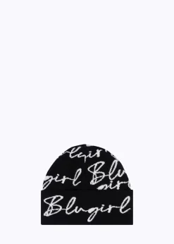 SCARF AND HAT WITH LOGO PRINT