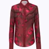 SHIRT IN GEORGETTE WITH EMBROIDERY