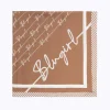 SILK FOULARD SCARF WITH LOGO PRINT