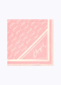 SILK FOULARD SCARF WITH LOGO