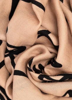 SILK FOULARD SCARF WITH LOGO PRINT