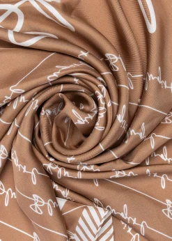 SILK FOULARD SCARF WITH LOGO PRINT