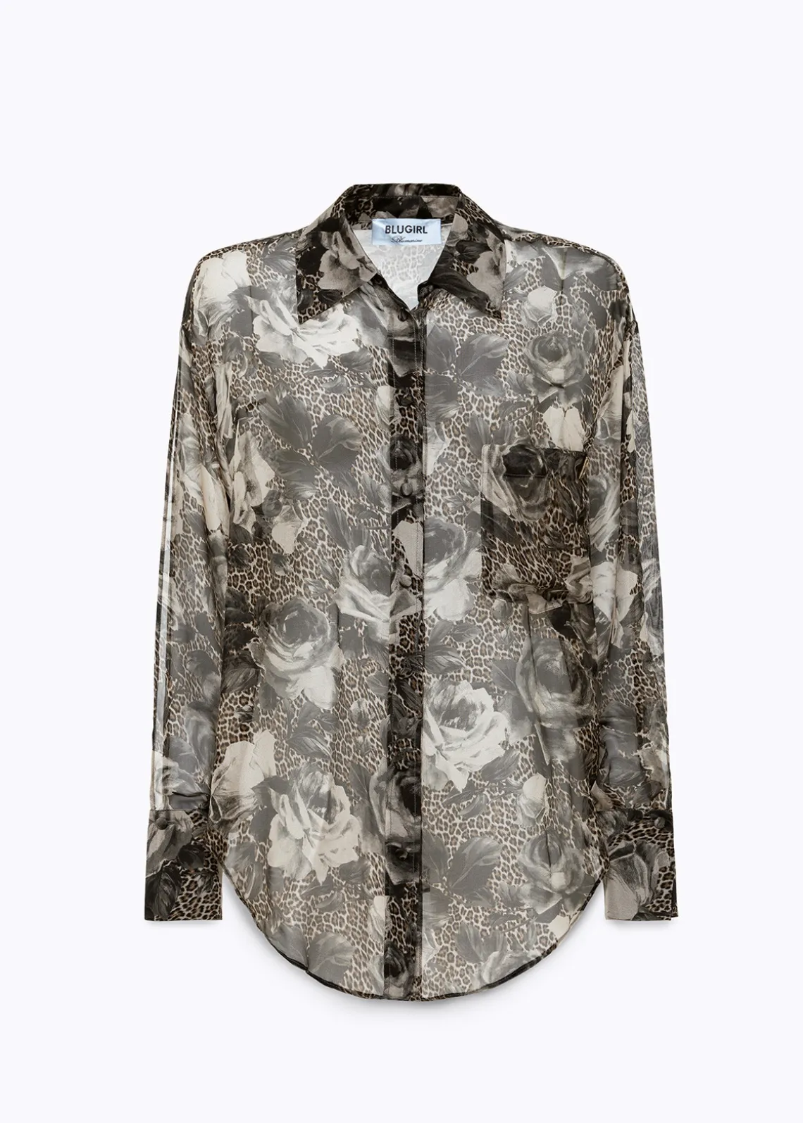 SILK SHIRT WITH ROSE PRINT
