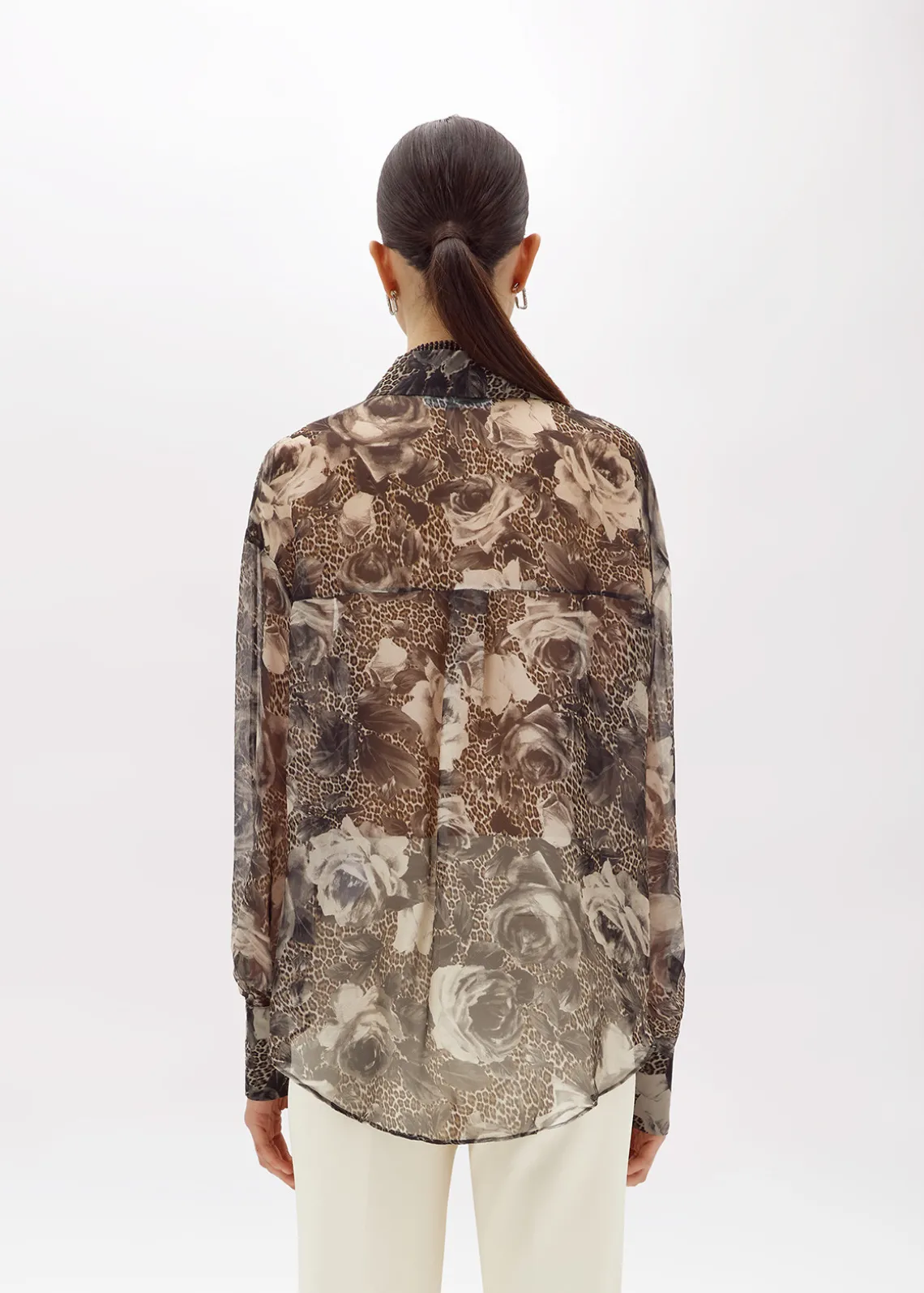 SILK SHIRT WITH ROSE PRINT