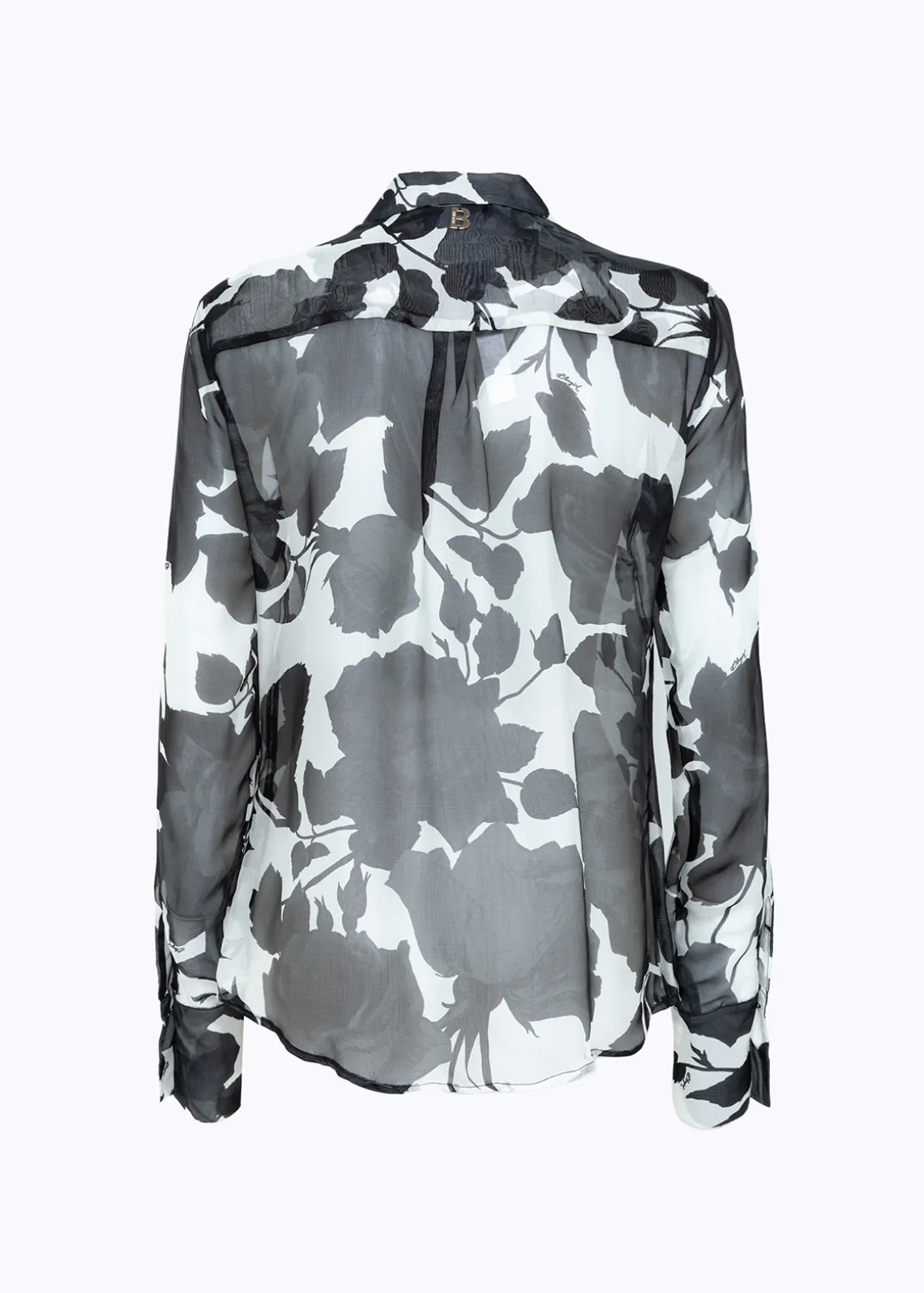 SILK-BLEND RUFFLE SHIRT