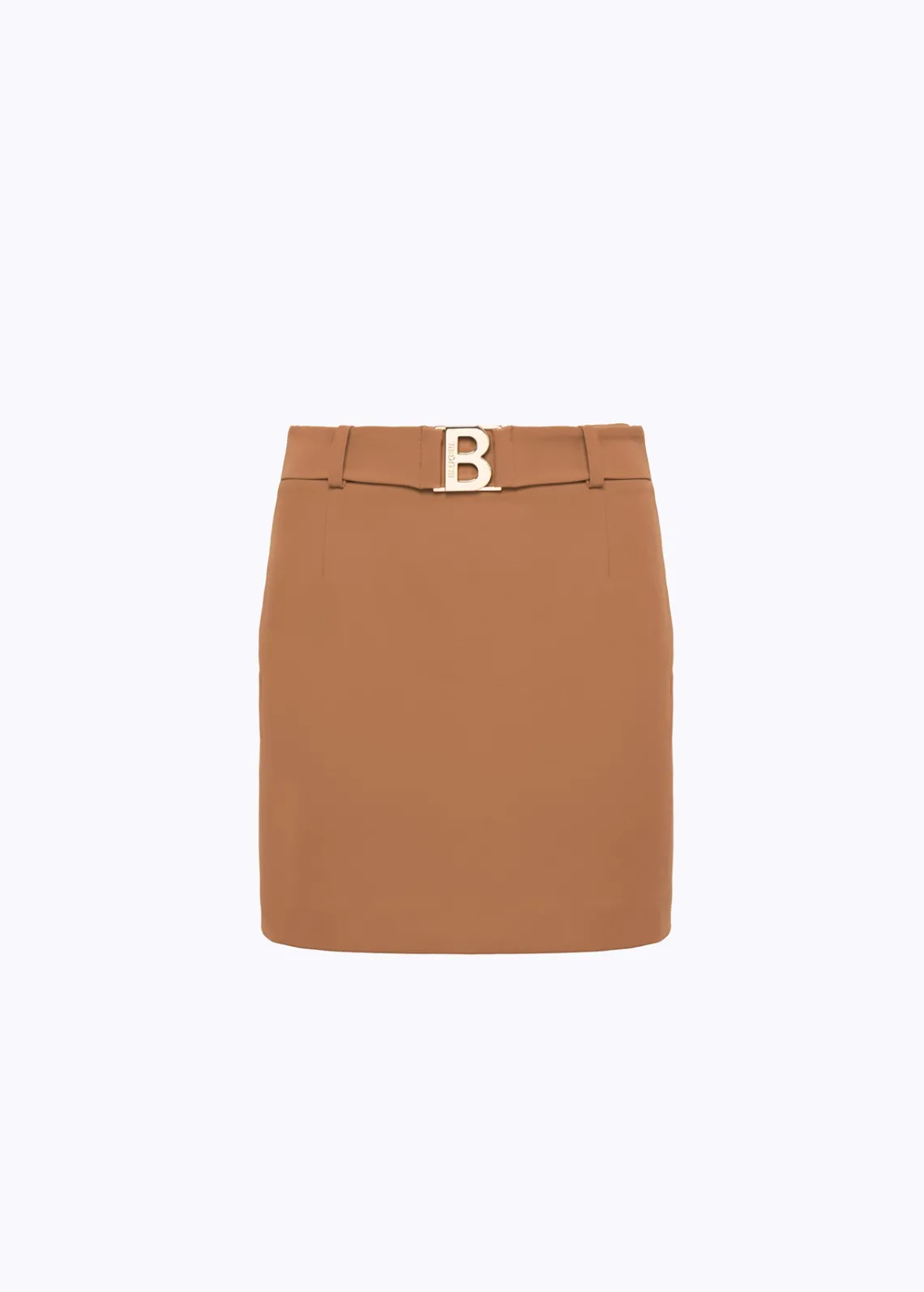 SKIRT IN CADY WITH LOGO BUCKLE