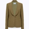 SLIM FIT BLAZER JACKET IN LINEN BLEND