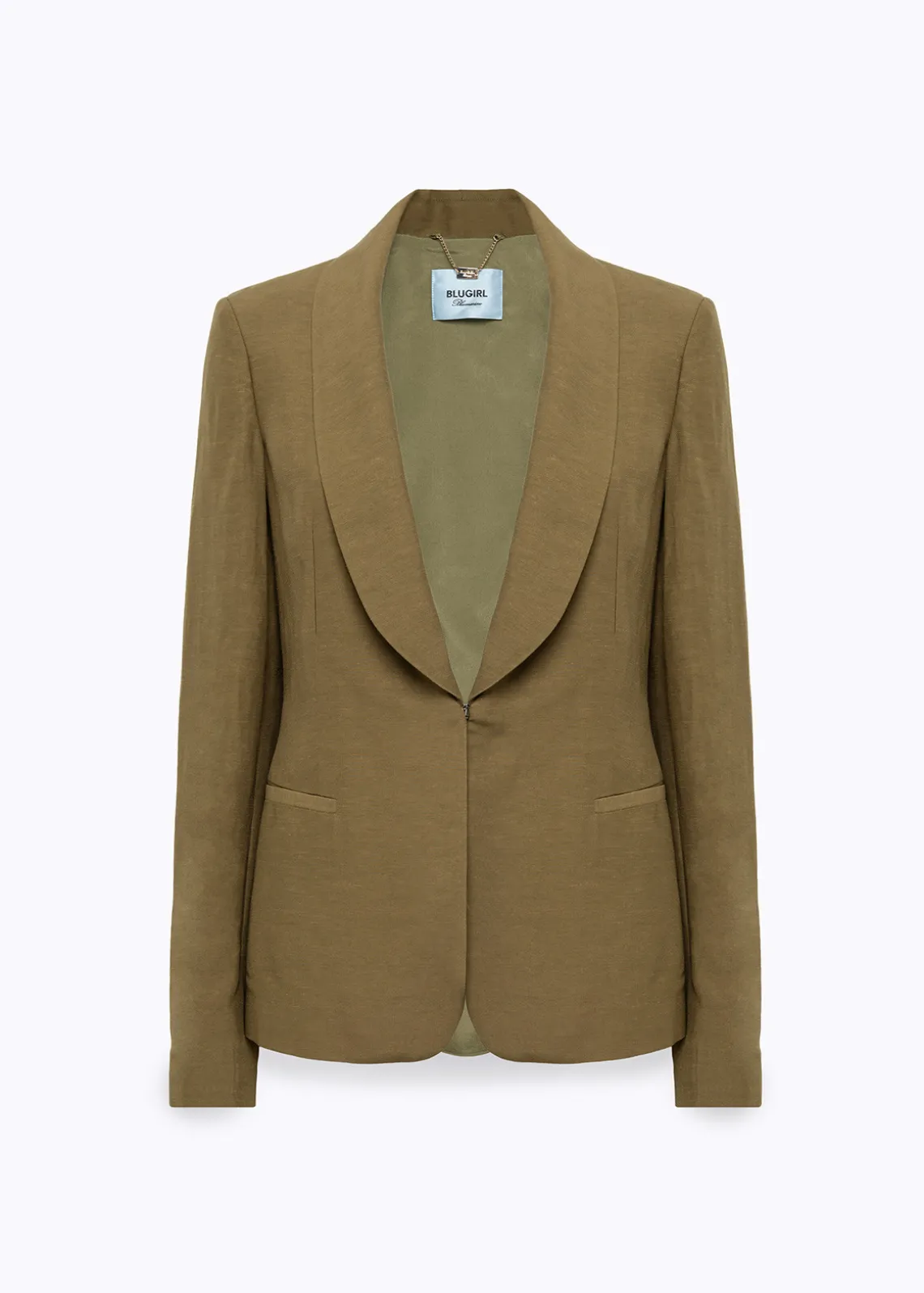 SLIM FIT BLAZER JACKET IN LINEN BLEND