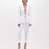 SLIM FIT BLAZER JACKET IN LINEN BLEND