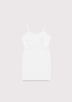 STRETCH CREPE DRESS WITH RHINESTONES