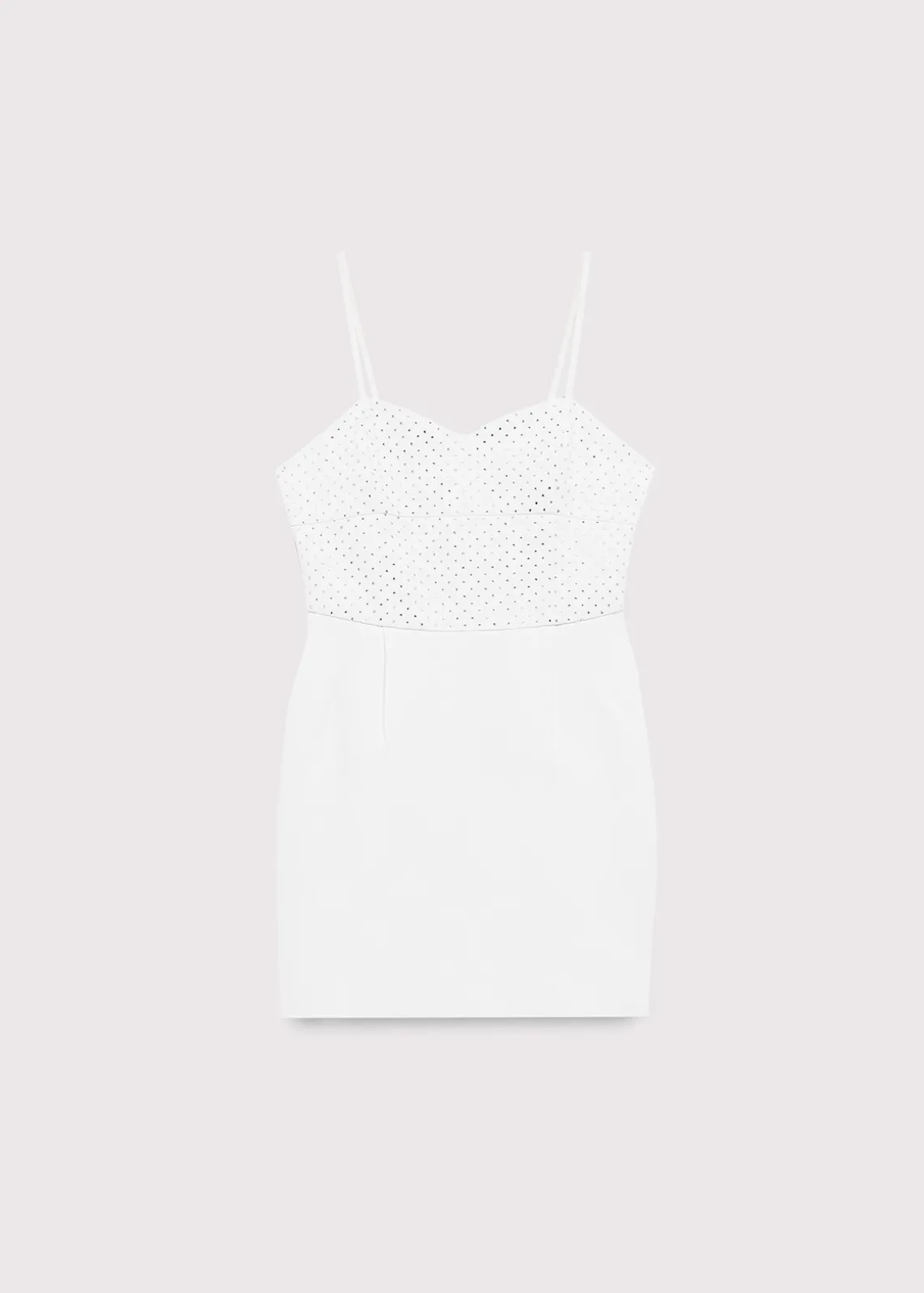 STRETCH CREPE DRESS WITH RHINESTONES