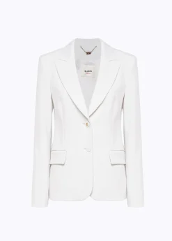 Stretch crêpe blazer jacket