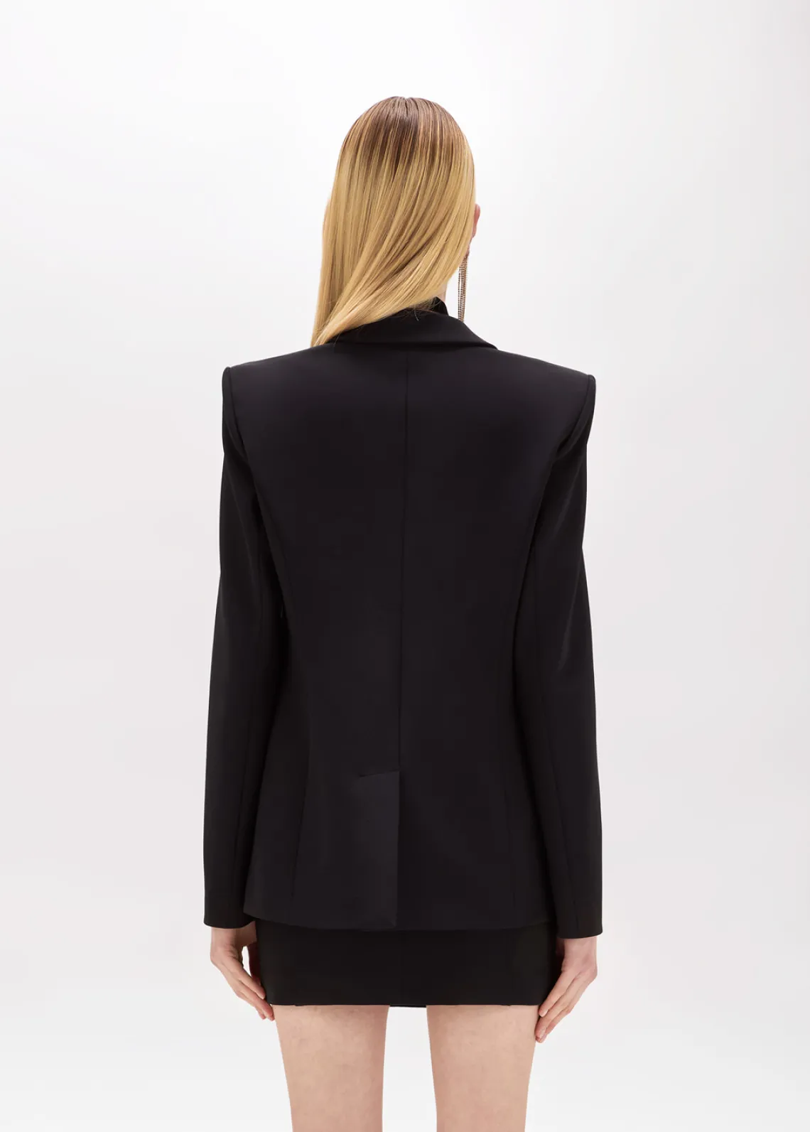 Stretch crêpe blazer jacket