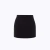 Stretch crêpe mini skirt with rhinestones