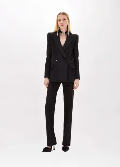 Stretch crêpe oversized jacket