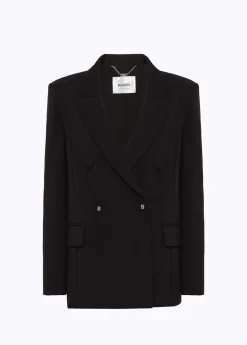 Stretch crêpe oversized jacket