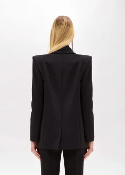 Stretch crêpe oversized jacket