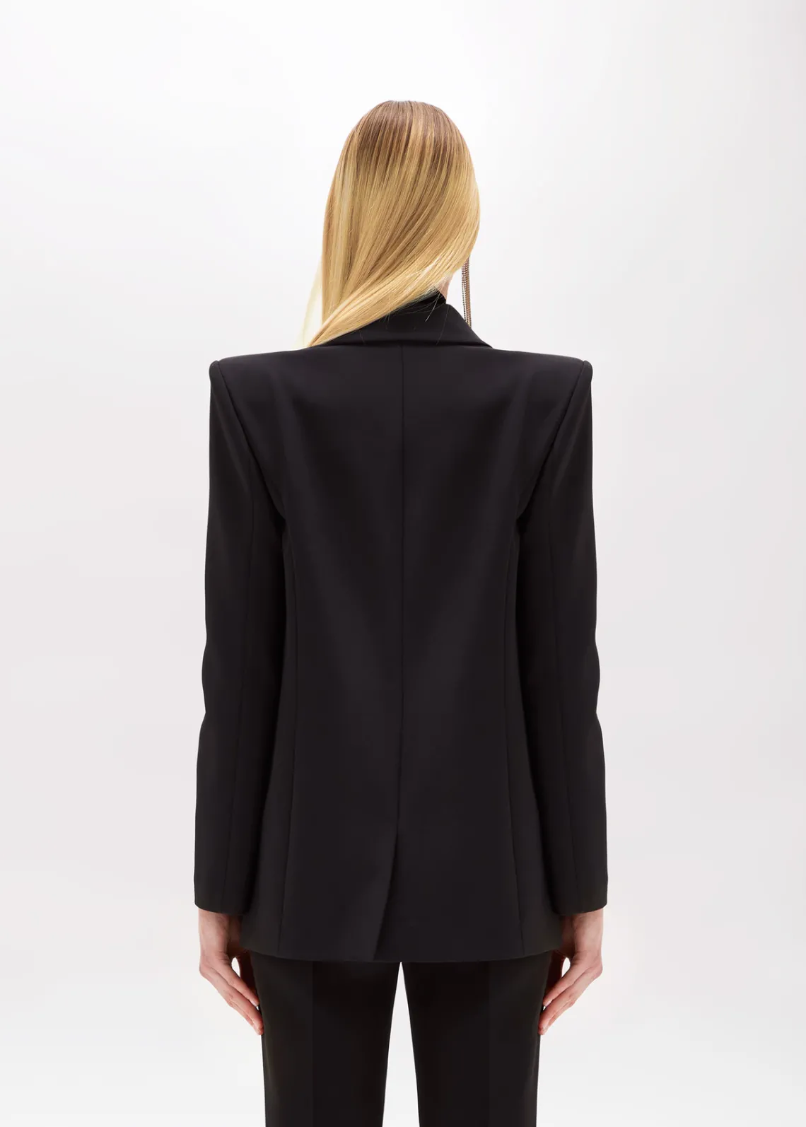 Stretch crêpe oversized jacket