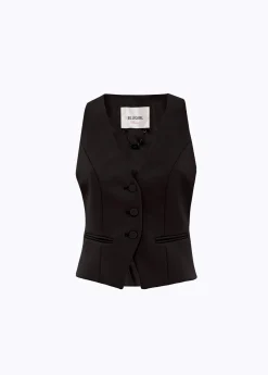Stretch crêpe vest