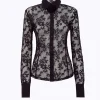 Stretch lace shirt