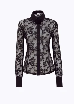 Stretch lace shirt