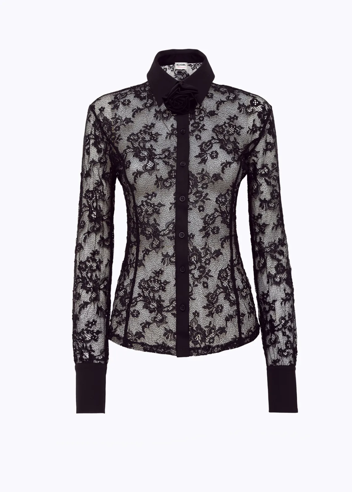Stretch lace shirt