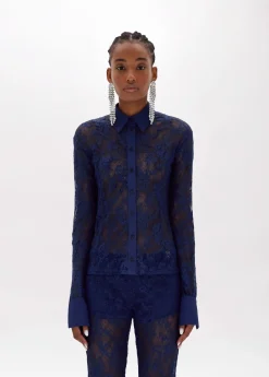 Stretch lace shirt