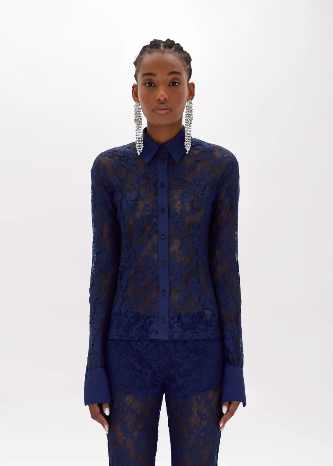 Stretch lace shirt